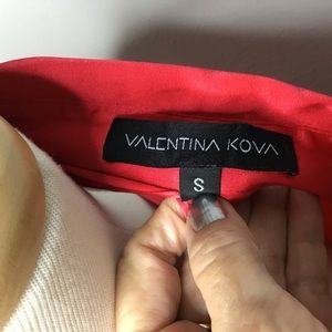 Valentina Kova | Tops | Valentina Kova Red Silk Top Zip Front Sm | Poshmark